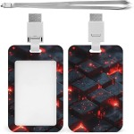 Red Cubes Lanyard ID Badge
