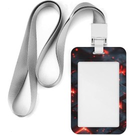 Red Cubes Lanyard ID Badge