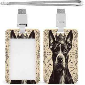Royal Bull Terrier Lanyard ID Badge