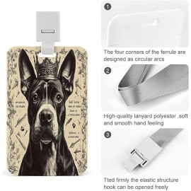 Royal Bull Terrier Lanyard ID Badge