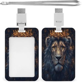 Royal Lion Crowned Lanyard ID Badge