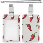 Spicy Peppers Pattern Lanyard ID Badge