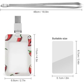 Spicy Peppers Pattern Lanyard ID Badge