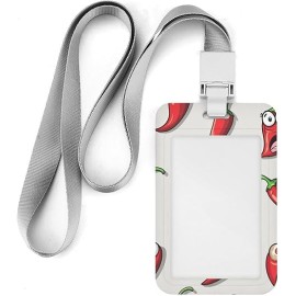 Spicy Peppers Pattern Lanyard ID Badge