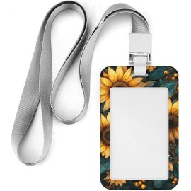 Sunflower Garden Lanyard ID Badge