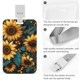 Sunflower Garden Lanyard ID Badge