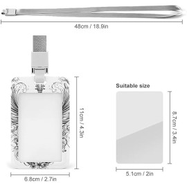 Winged Guitar Floral Lanyard ID Badge